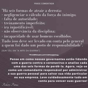 Há seis formas de atrair a derrota