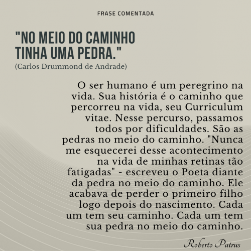No meio do caminho tinha uma pedra